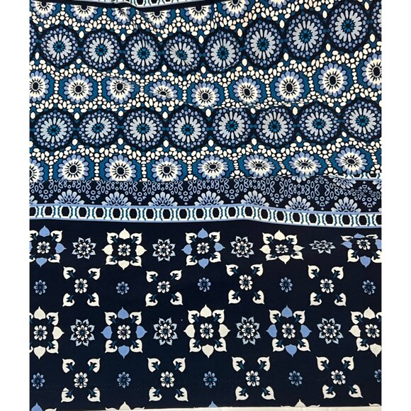 Vince Camuto blue patterned jersey sheath dress with balloon sleeve 2 NWT - Picture 13 of 13